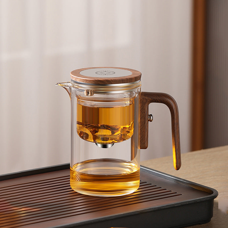 Glass Teapot with Tea and Water Separation - Press-Strain Loose Leaf Teapot