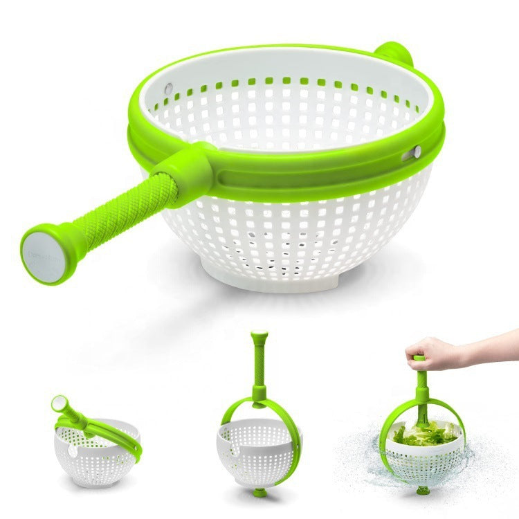 Salad Spinner with Drain Basket - Fast Spin Dryer for Crisp, Dry Greens