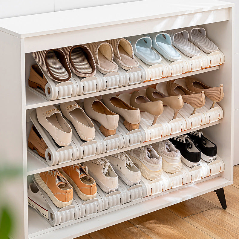 Adjustable Multi-Layer Shoe Rack - Space-Saving Stackable Shoe Organizer