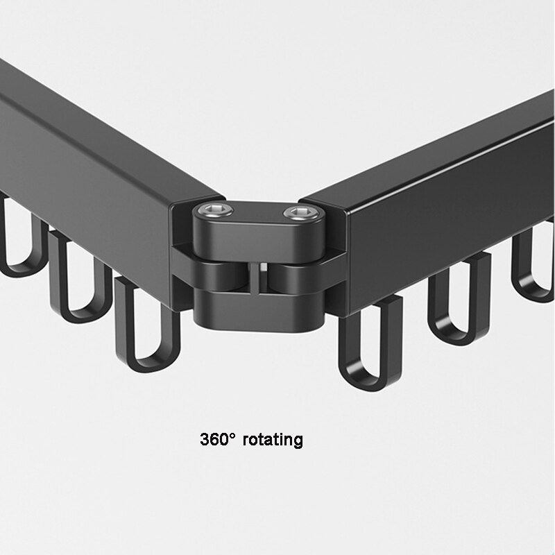 Retractable Wall Mount Clothes Drying Rack - Stainless Steel Foldaway Rack