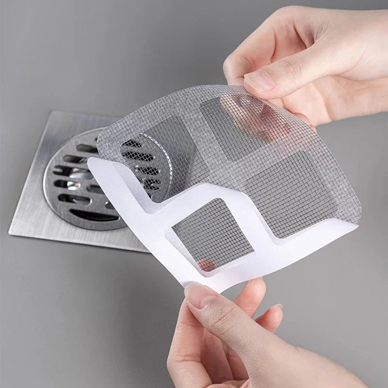 Disposable Floor Drain Filter Stickers - Hair & Debris Catcher for Kitchen & Bathroom Drains