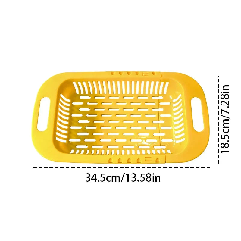 Retractable Sink Draining Basket - Expandable Kitchen Fruit and Vegetable Strainer