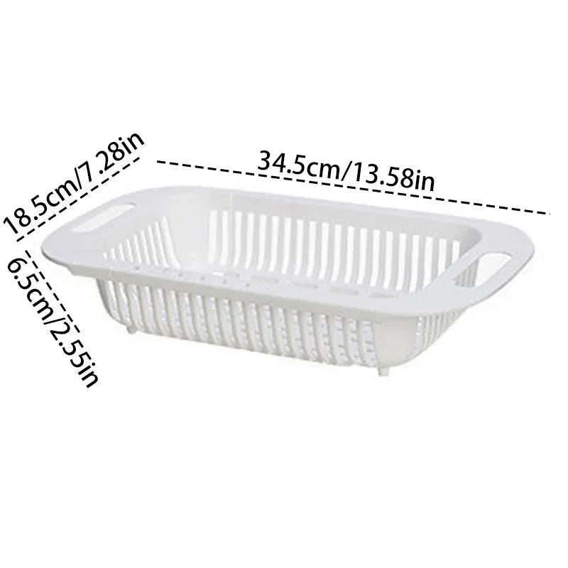 Retractable Sink Draining Basket - Expandable Kitchen Fruit and Vegetable Strainer