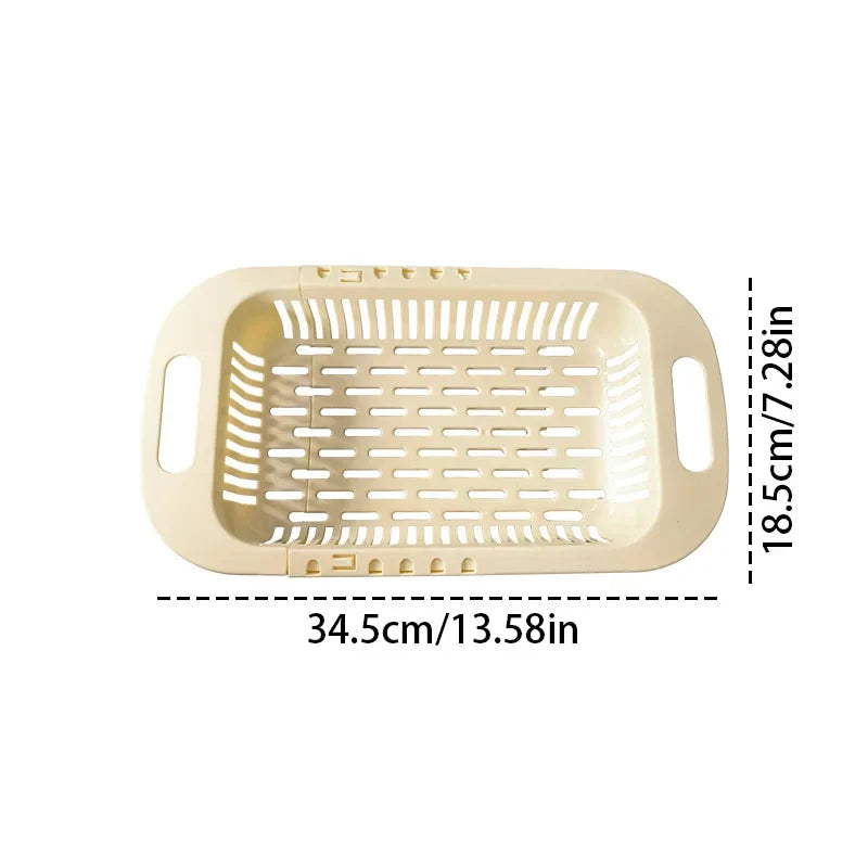 Retractable Sink Draining Basket - Expandable Kitchen Fruit and Vegetable Strainer