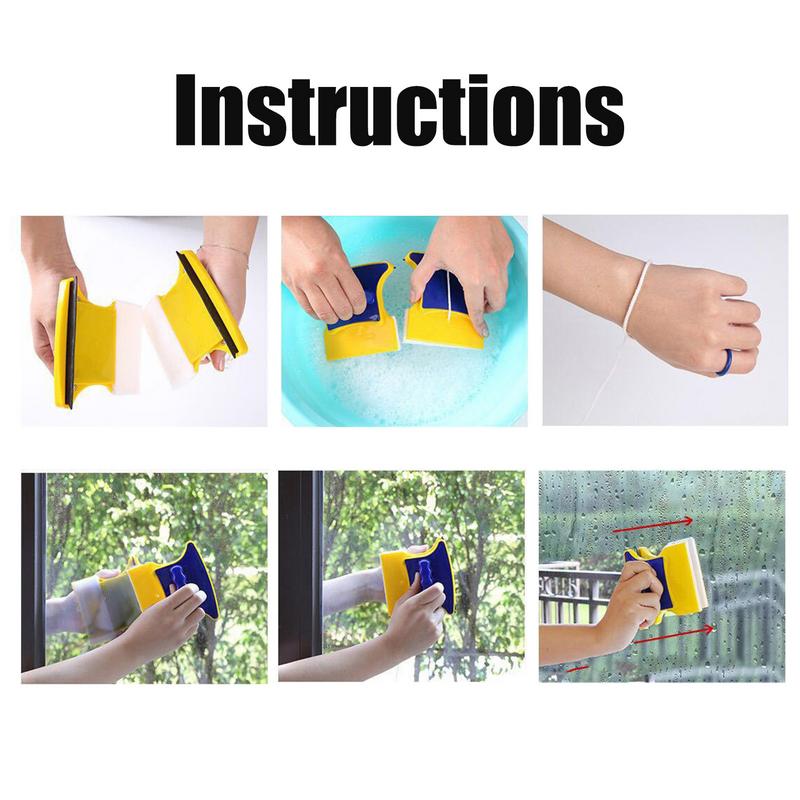Magnetic Window Cleaner - Double-Sided Glass Cleaning Tool for Indoor & Outdoor
