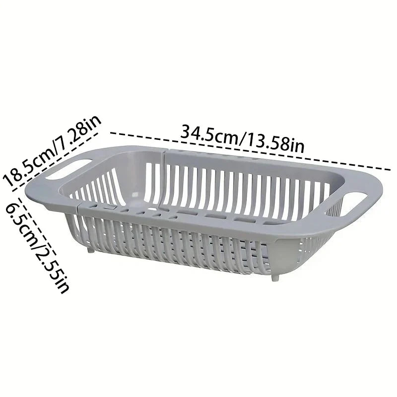 Retractable Sink Draining Basket - Expandable Kitchen Fruit and Vegetable Strainer