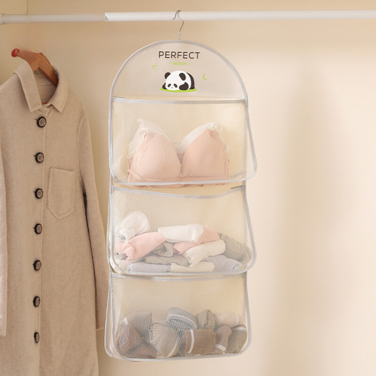 Hanging Mesh Storage Bag - Closet Organizer for Socks & Underwear (Multi-Layer)