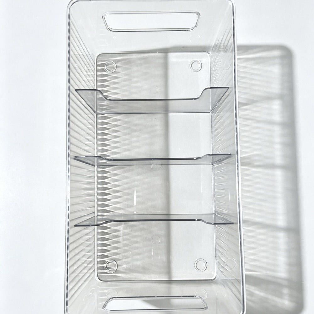 Top view of the 4-compartment bin
