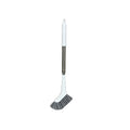 Telescopic crevice cleaning brush with L-shaped head