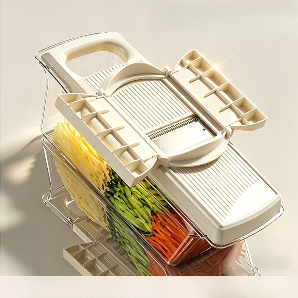 Shredded vegetables in the container