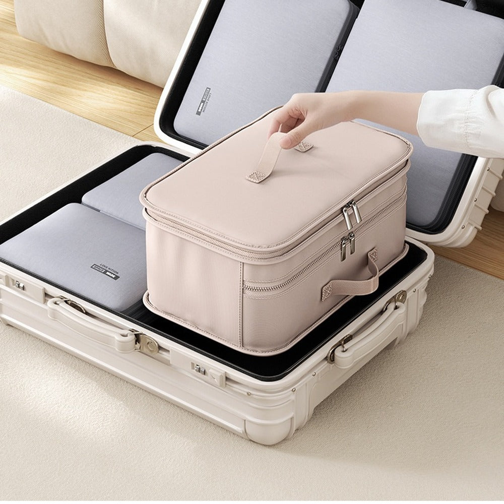Packing the organizer into a suitcase