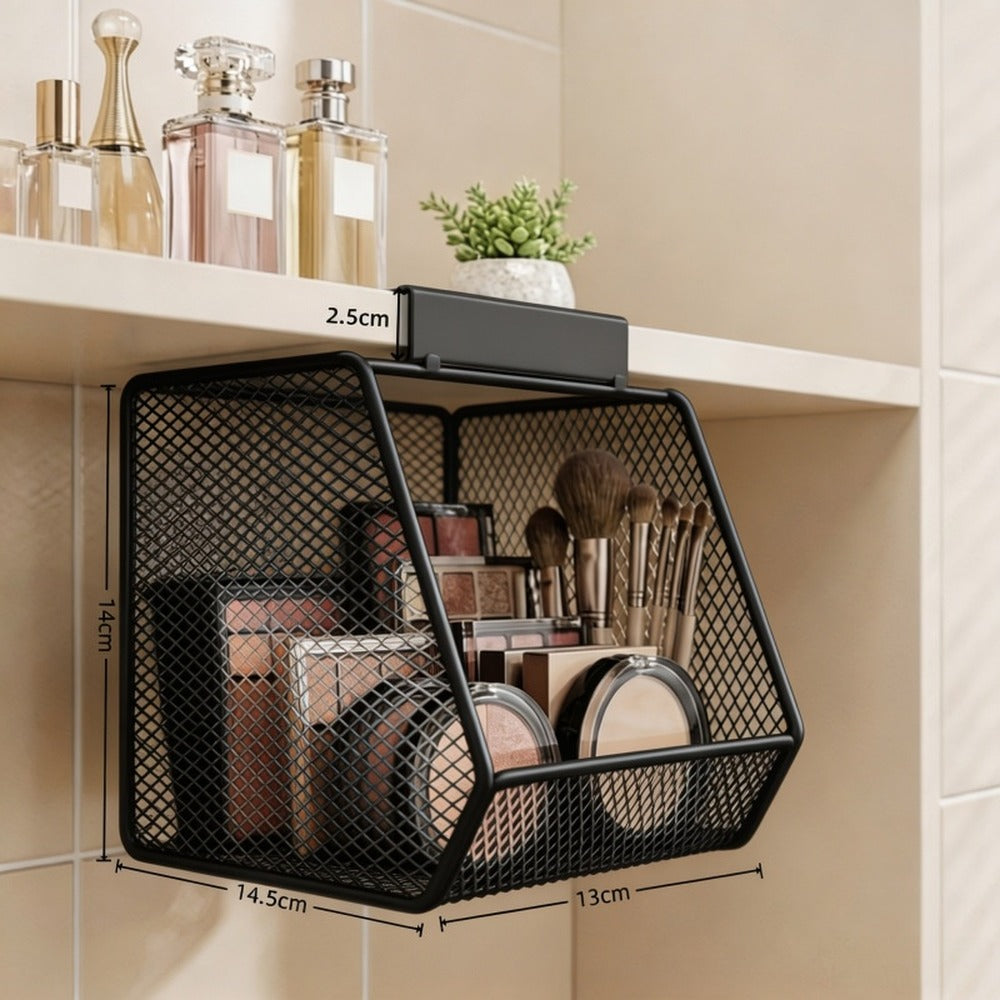 Black hanging under-shelf basket, 1 pack