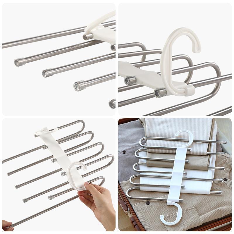 Multi-Functional Pants Hanger Rack - Space-Saving Closet Organizer for Trousers & Scarves