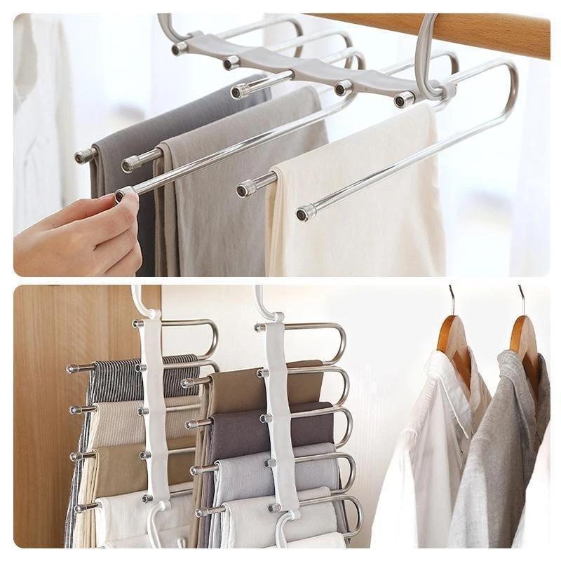 Multi-Functional Pants Hanger Rack - Space-Saving Closet Organizer for Trousers & Scarves