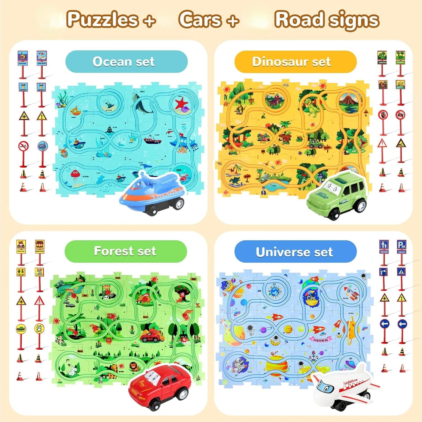 Puzzle Racer Car Track Adventure