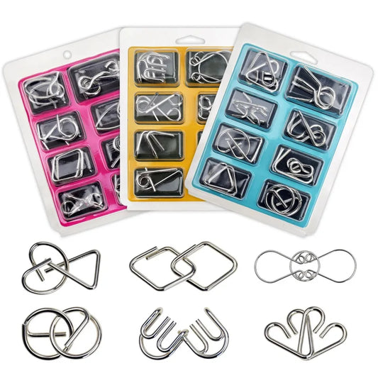 Mind-Twisting Metal Brain Puzzle Set