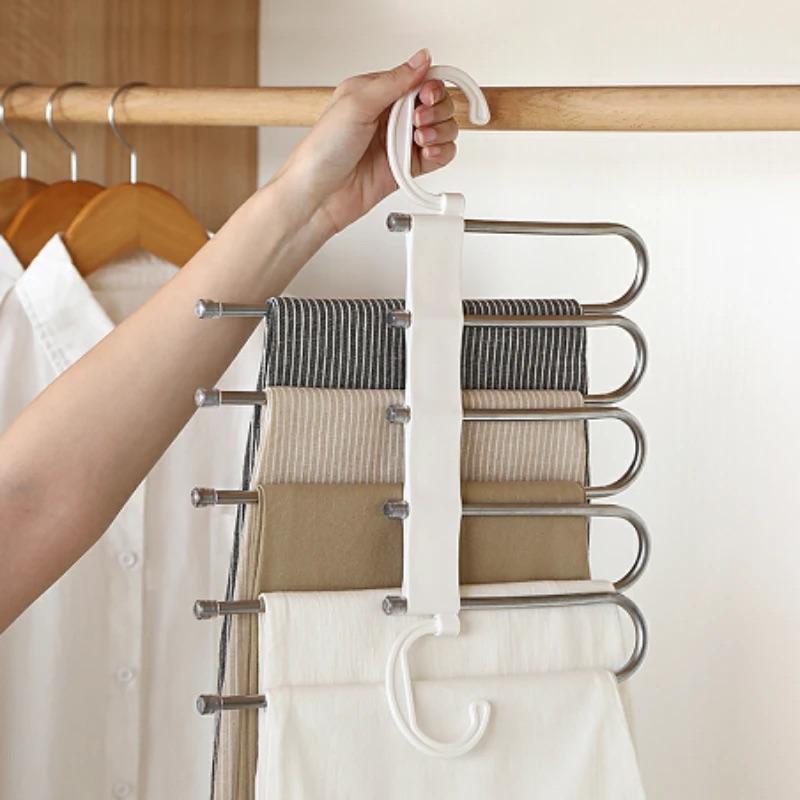Multi-Functional Pants Hanger Rack - Space-Saving Closet Organizer for Trousers & Scarves