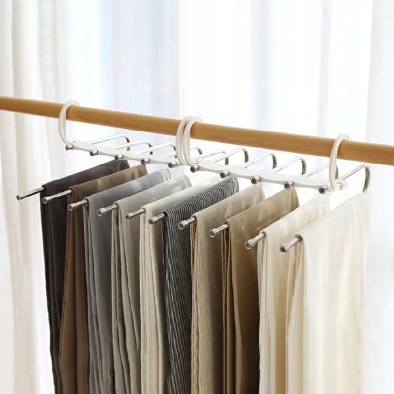 Multi-Functional Pants Hanger Rack - Space-Saving Closet Organizer for Trousers & Scarves