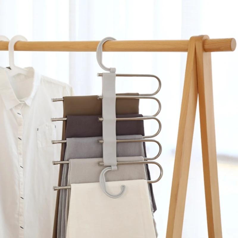 Multi-Functional Pants Hanger Rack - Space-Saving Closet Organizer for Trousers & Scarves