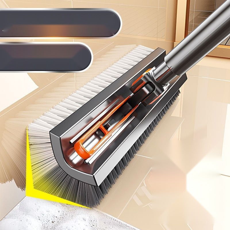 V-Shape Tile & Grout Scrub Brush - 49-Inch Extendable Handle Double-Sided Cleaner