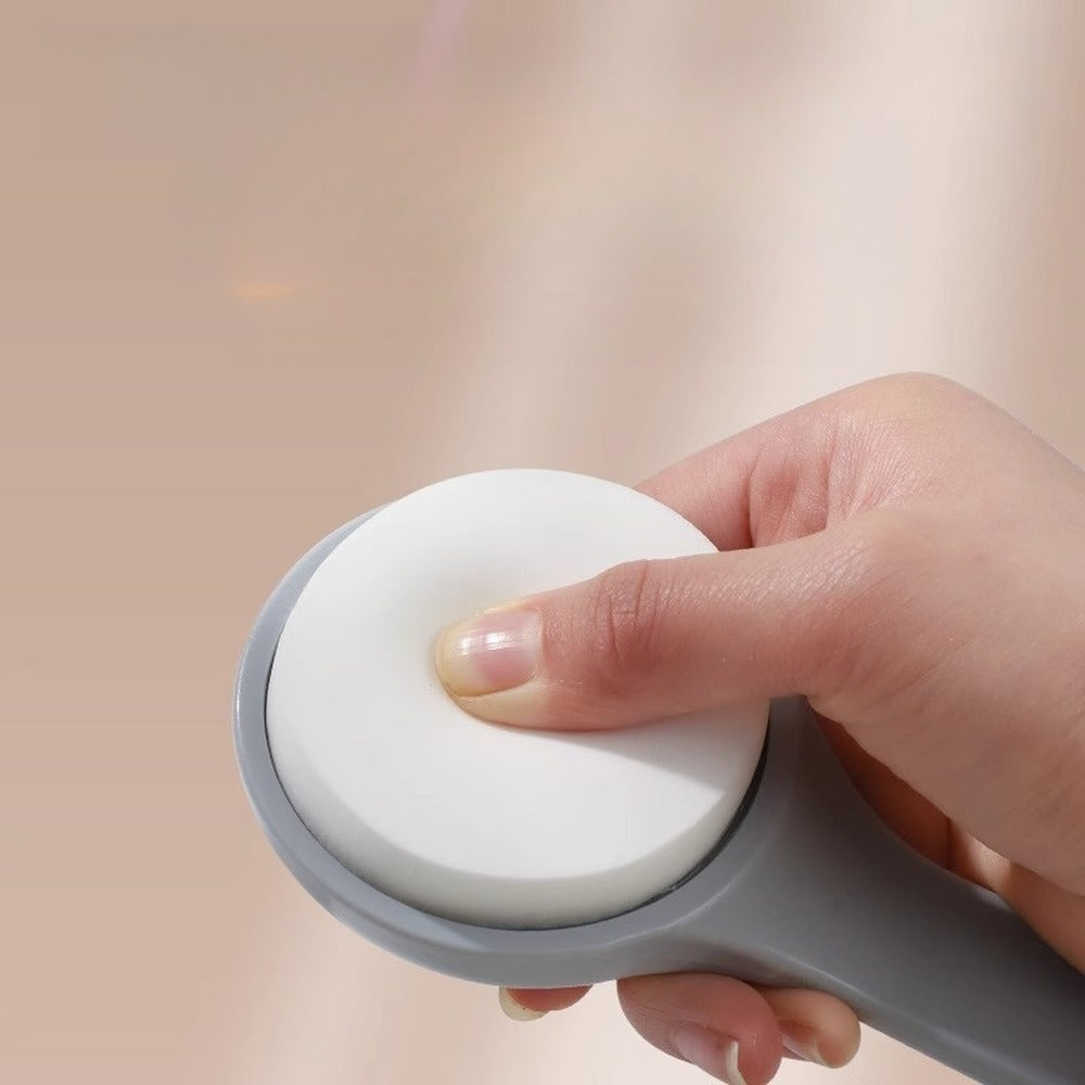 Soft pad spreads lotion evenly