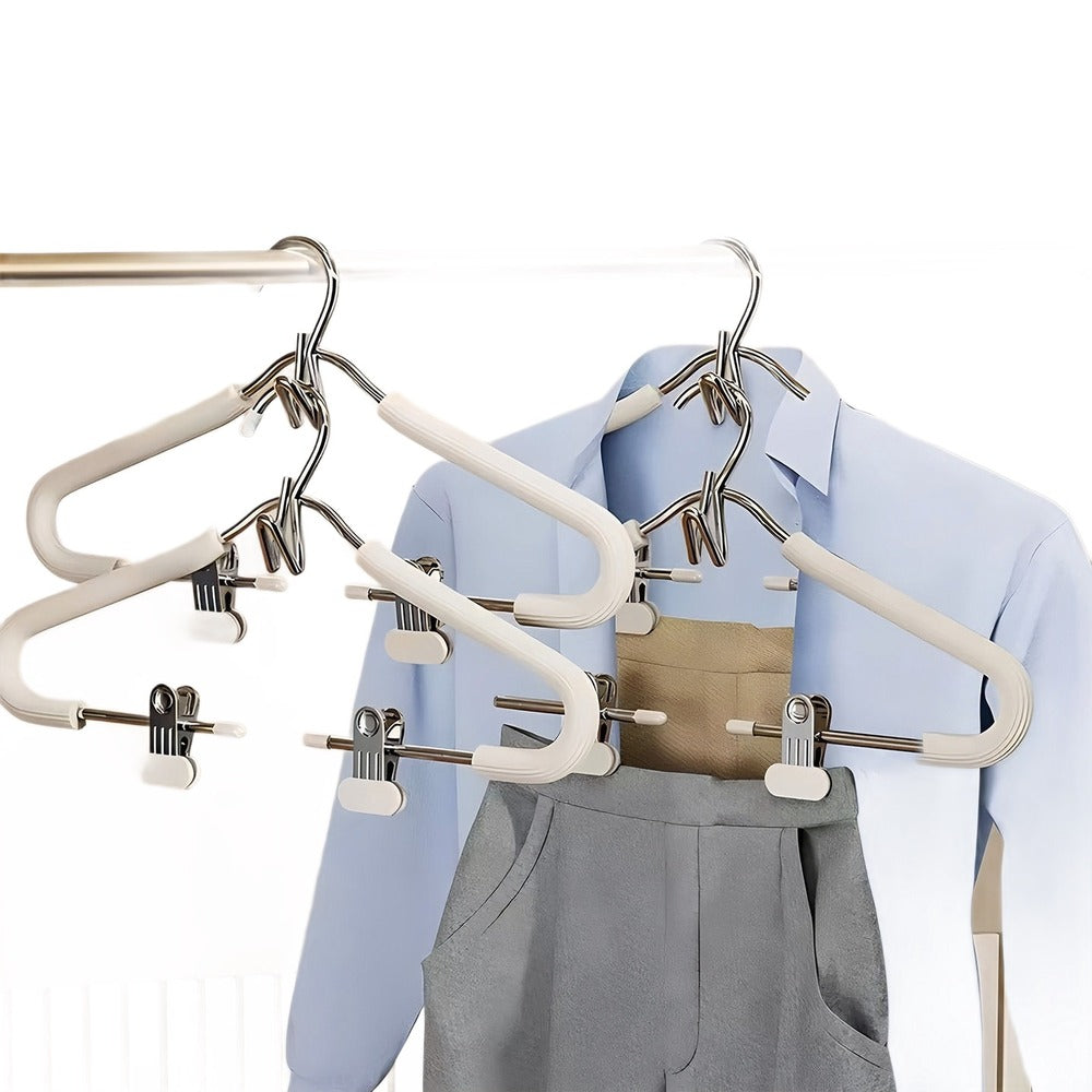 Outfit set hanger holding shirt and pants