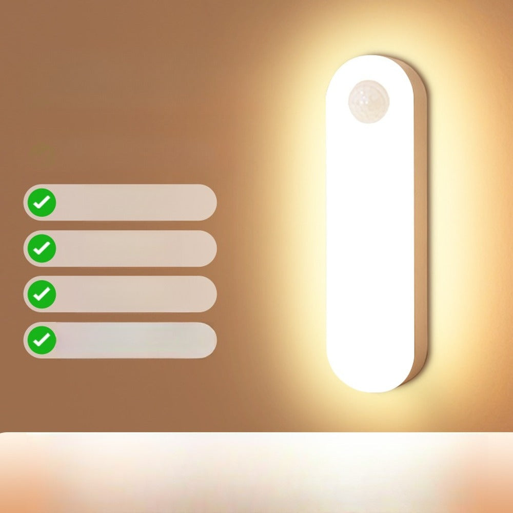 Magnetic sensor light glowing on the wall