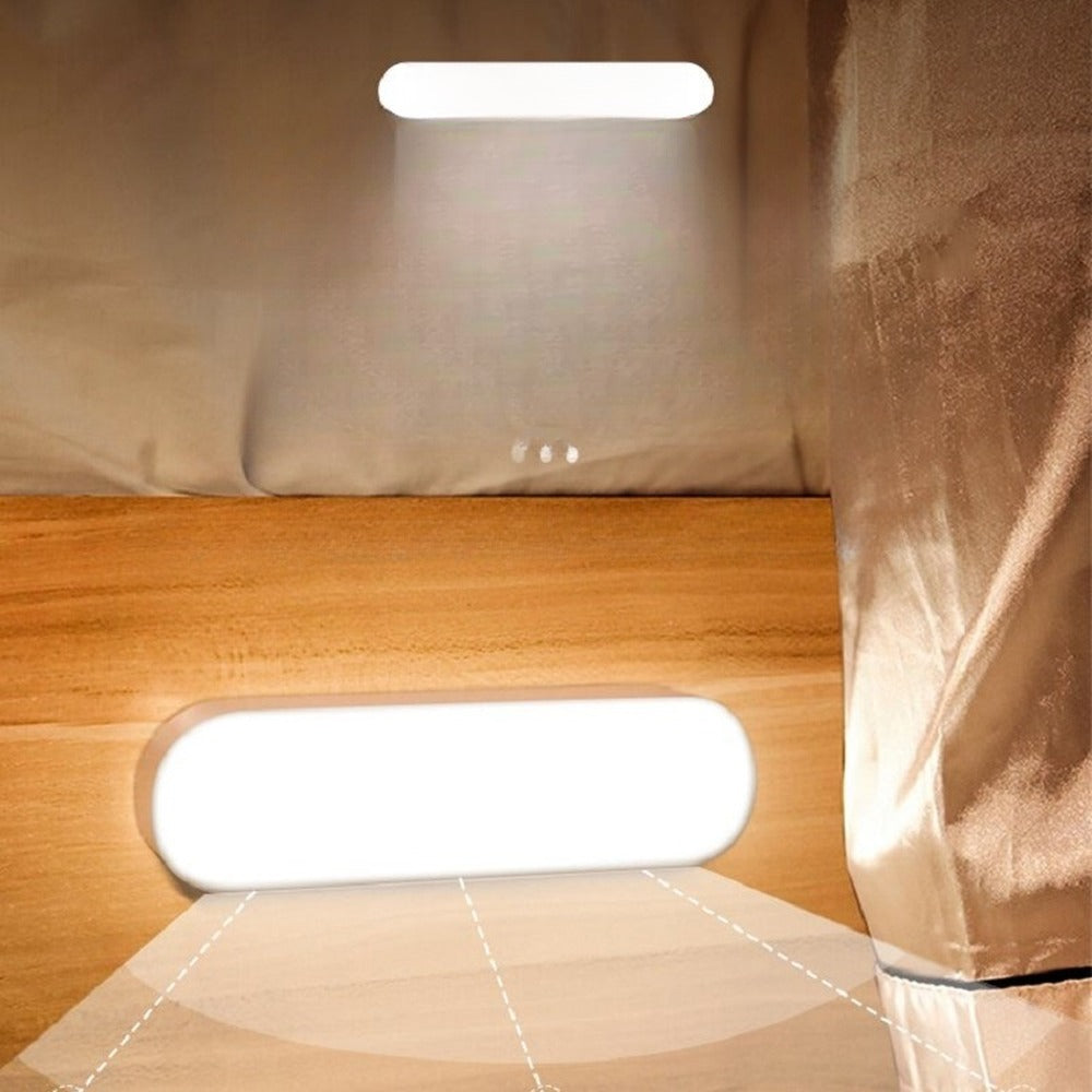 Sensor light lighting the floor at night