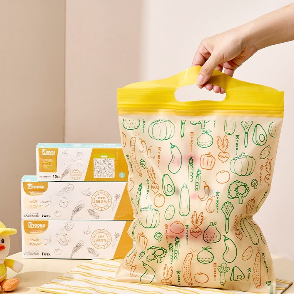 Carrying a full storage bag by the handle