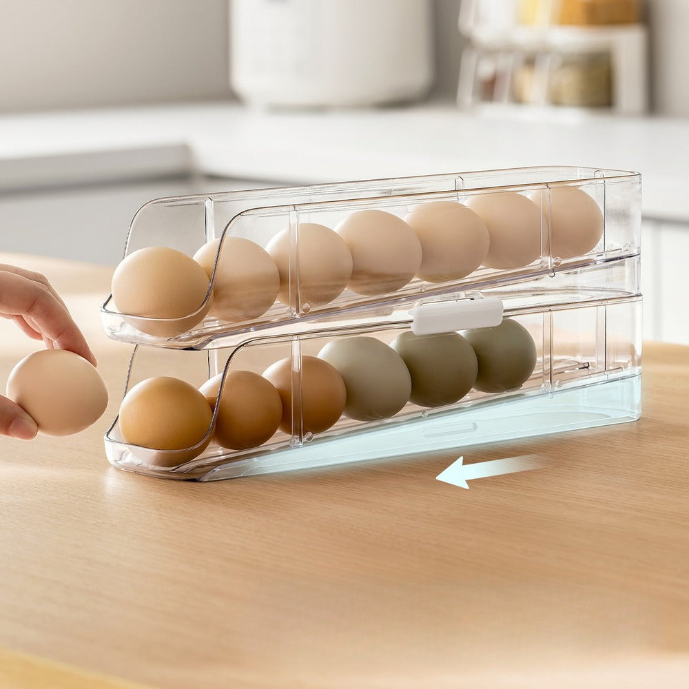 Eggs rolling forward automatically
