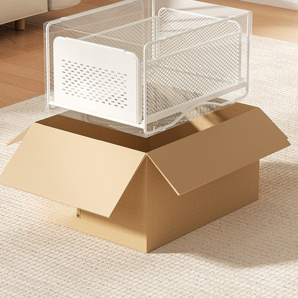 Single cream drawer basket
