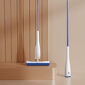 Self-Standing Sponge Mop - Squeeze Wringer Wet & Dry Floor Cleaner for Hardwood & Tile