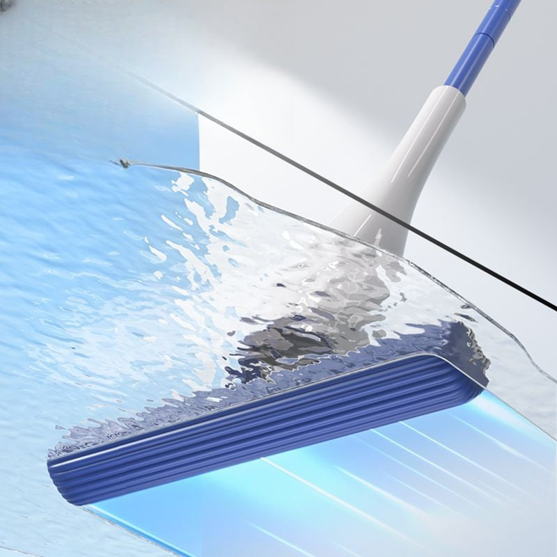 Self-Standing Sponge Mop - Squeeze Wringer Wet & Dry Floor Cleaner for Hardwood & Tile