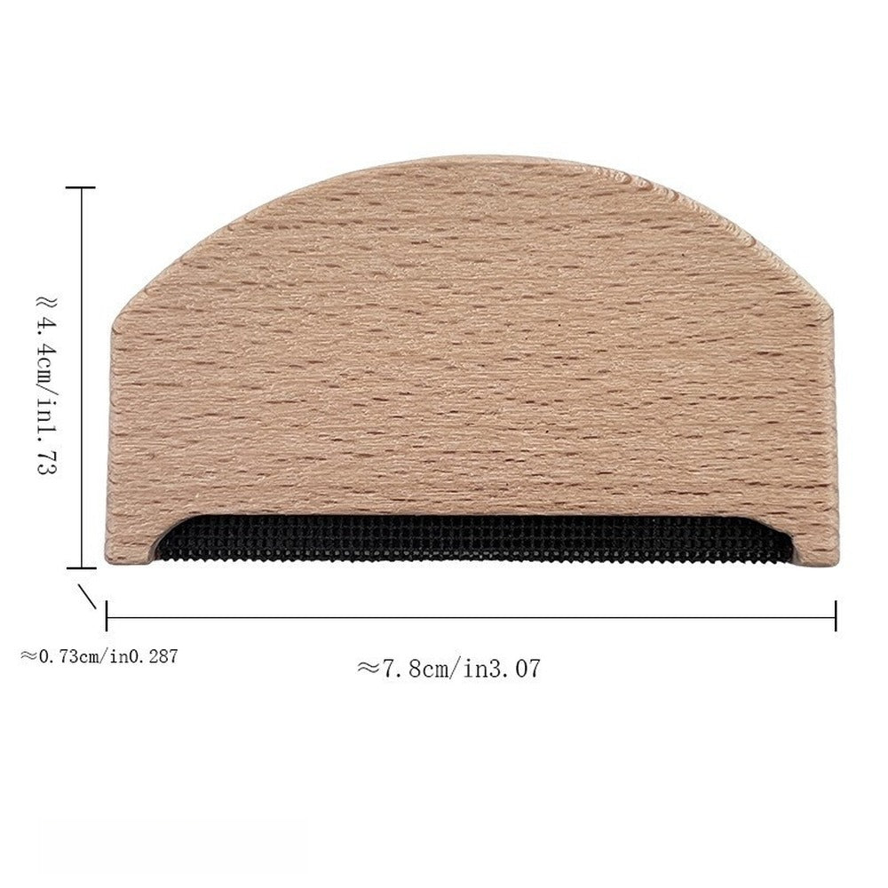 Beech wood sweater comb with mesh edge