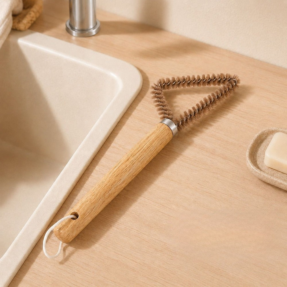 Brushing the sink corner