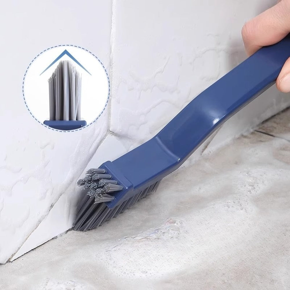 V-shape brush cleaning a tile corner