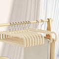 Cream white velvet open-end pants hangers