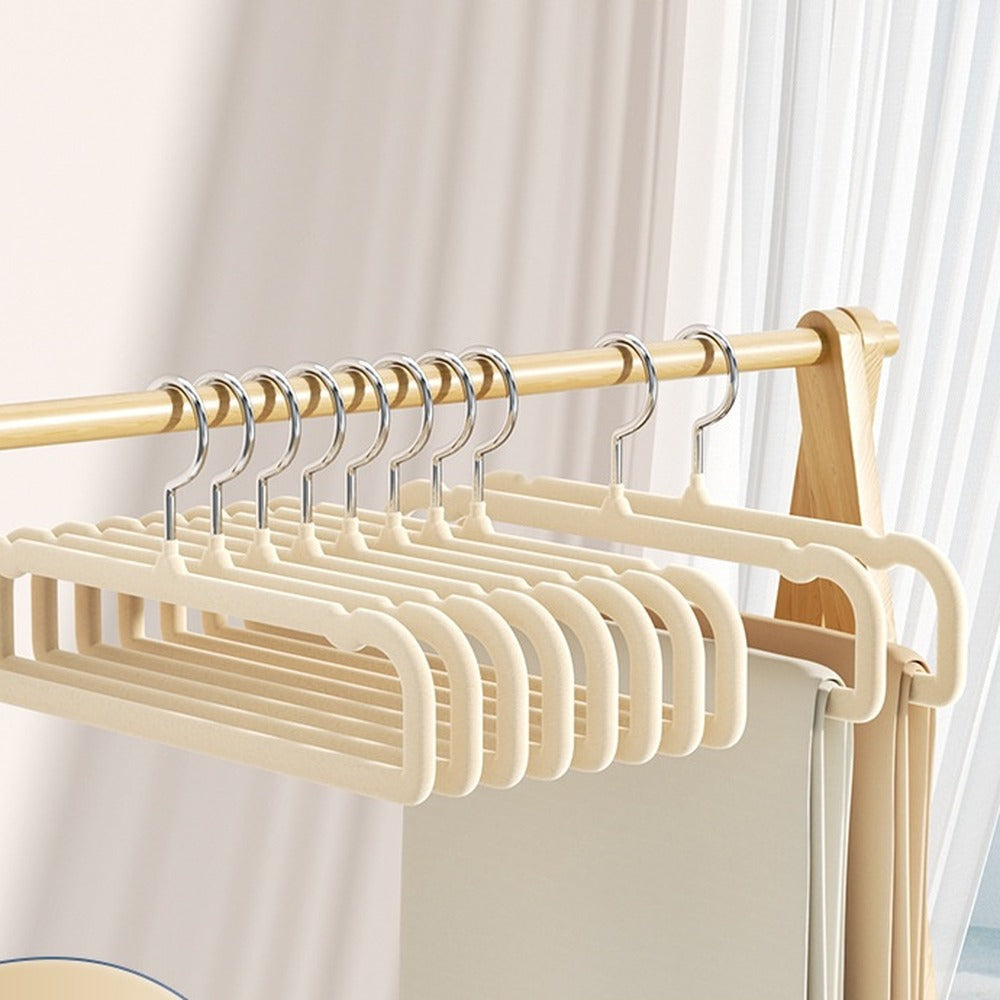 Cream white velvet open-end pants hangers