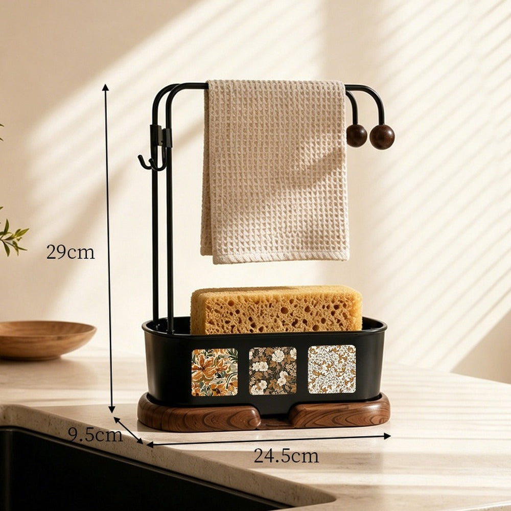 Sink caddy with towel bar - Autumn Meadow