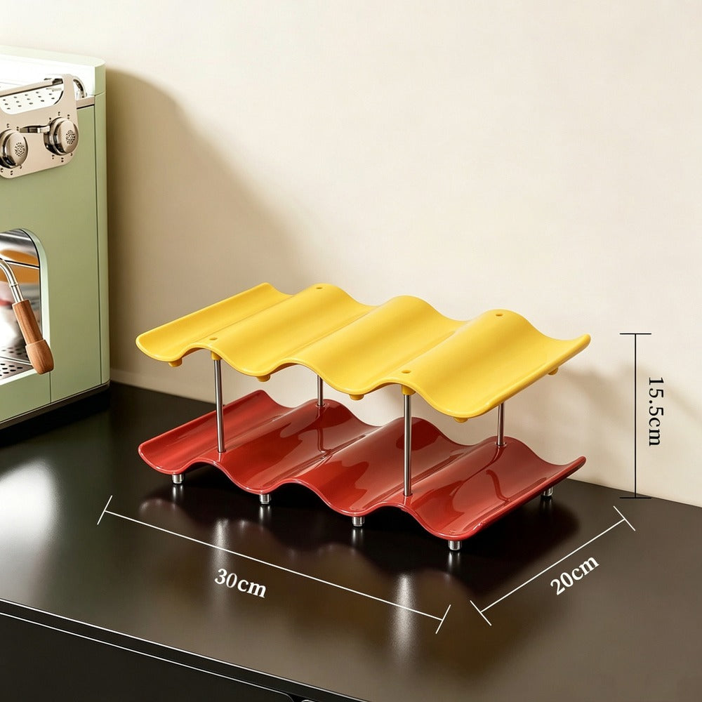 2-tier wave cup rack