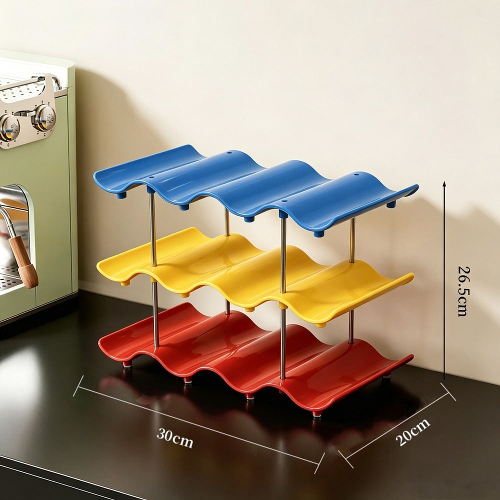 3-tier wave cup rack