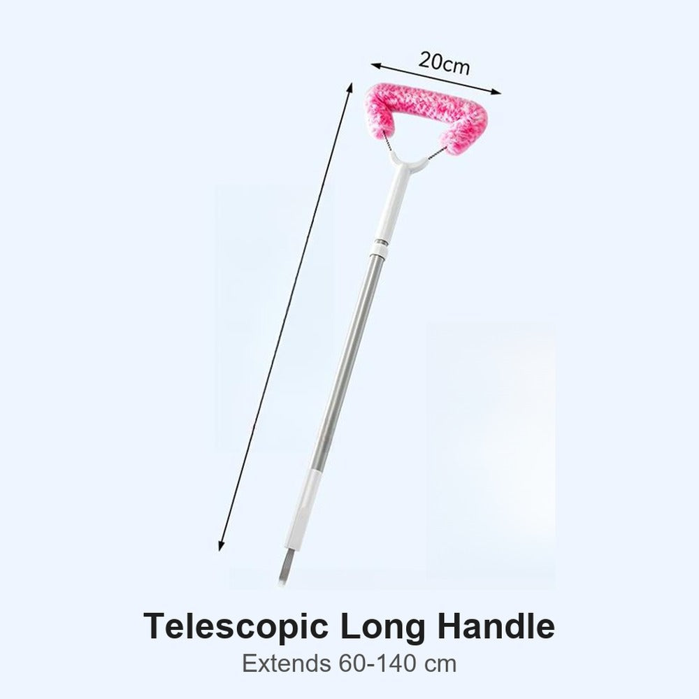 Telescoping window screen brush, extends 60-140 cm